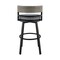 Armen Living Encinitas Outdoor Patio Swivel Bar Stool in Aluminum and Wicker with Gray Cushions LCECBAGR30 - alternate 8